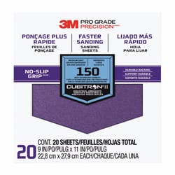 3M Pro Grade Precision 11 in. L X 9 in. W 150 Grit Ceramic Sanding Sheet 20 pk