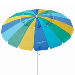 Caribbean Joe 96 in. Tiltable Multicolor Beach Umbrella