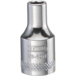 DeWalt 4 mm X 1/4 in. drive Metric 6 Point Socket 1 pc