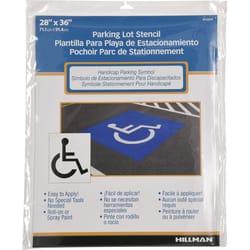 HILLMAN English White Handicap Parking Lot Stencil 36 in. H X 28 in. W