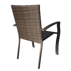 Living Accents Brown Steel Frame Woven Chair