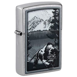 Zippo Silver Mountain Lion Lighter 2 oz 1 pk