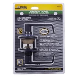 Brinks Commercial Matte Black Passage Lever 2 in.