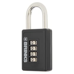 Brinks 3.25 in. W X 1.574 in. L Die-Cast Zinc 4-Dial Combination Padlock