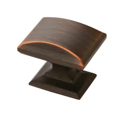 Amerock Candler Collection Rectangle Cabinet Knob 1-1/4 in. D 1-1/8 in. Oil Rubbed Bronze 1 pk