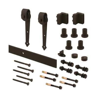 Prime Line Black Steel Barn Door Hanger Kit 1 Pk Ace Hardware