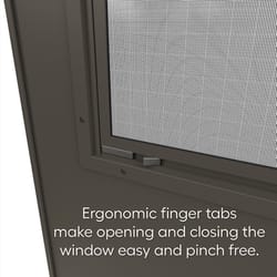 Larson 81 in. H X 36 in. W Vinyl/Wood Brown Mid-View Reversible Self-Storing Storm Door