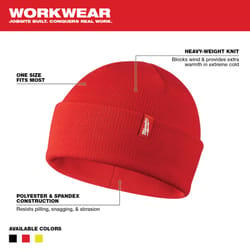 Milwaukee Cuffed Beanie Red One Size Fits All