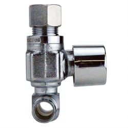 Apollo 1/2 in. Barb in to X 3/8 in. Compression Brass Dishwasher Tee Valve