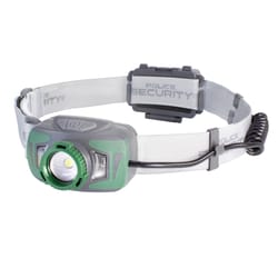 Police Security Twin Power 800 lm Gray/Green LED Head Lamp AAA Battery