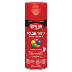 Krylon ColorMaxx Gloss Banner Red Paint + Primer Spray Paint 12 oz