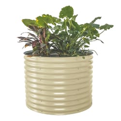 Vego Garden 32 in. H X 42 in. D Metal Garden Bed Pearl White