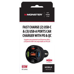 Monster Just Hook It Up 5 USB Car Charger 1 pk