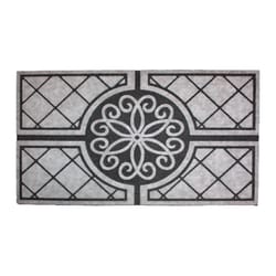 Wrought Iron Grey 18 in. x 30 in. Door Mat