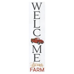 P Graham Dunn Multicolored Wood 47 in. H X 10.5 in. L X 0.75 in. W Welcome to Our Farm Porch Sign