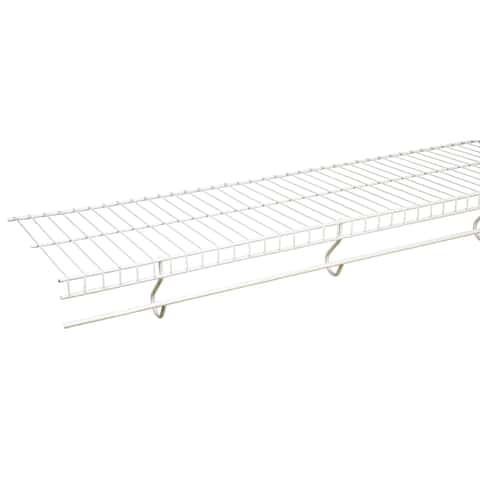 ClosetMaid All Purpose/Linen 8-ft x 12-in White Universal Wire Shelf in the Wire  Closet Shelves department at