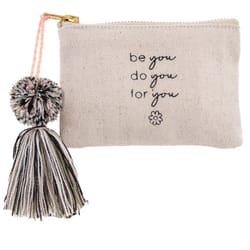Karma Be You Tassel Card Holder Cotton Canvas 1 pk