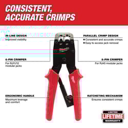 Milwaukee 10.65 in. L Ratcheting Crimper