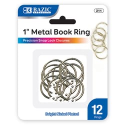 Bazic Products Number 1 Book Rings 12 pk