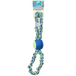 Spot Colorful Ropes Blue/Green Rope with Tennis Ball Dog Toy Extra Large 1 pk