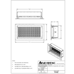 Air Vent 9.5 in. H X 17.1 in. W Black Plastic Automatic Foundation Vent