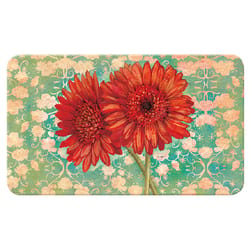 Americo Home Eversoft 18 in. W X 30 in. L Multi-Color Red Sunflowers Anti-Fatigue Mat