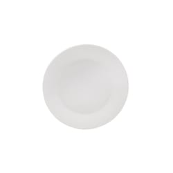 Layla White Porcelain Round Salad Plate Salad Plate 8 in. D 4 pc
