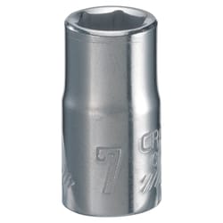Craftsman 7 mm S X 1/4 in. drive S Metric 6 Point Standard Shallow Socket 1 pc
