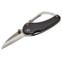 UtiliCarry Aluminum/Stainless Steel Black Carabiner Knife