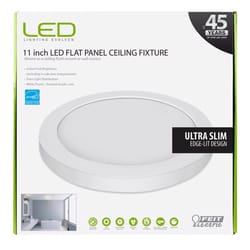 Feit LED 2 in. H X 11 in. W X 11 in. L Frost White LED Flat Panel Light Fixture