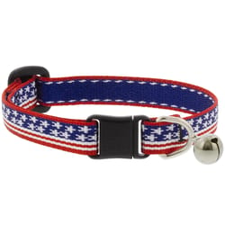 LupinePet Multicolored Stars and Stripes Nylon Cat Collar
