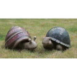 Le Power Snail or Turtle Resin 5-1/2 in. H Outdoor Statue