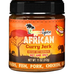 Reggae Spice Company African Curry Jerk Hot & Spicy Marinade 11 oz