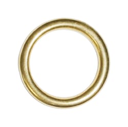 Baron Jumbo Polished Silver Solid Brass 1 1/8 in. L Ring 1 pk