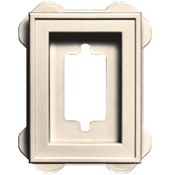 Builders Edge 6 in. H X 1 in. L Prefinished Beige Vinyl Mini Mounting Block