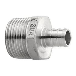 Boshart Industries 1/2 in. PEX X 3/4 in. D MPT Stainless Steel Adapter