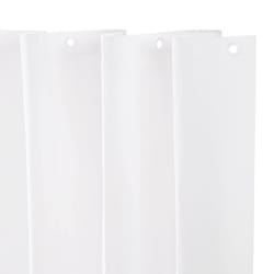 Kenney 72 in. H X 70 in. W White Shower Curtain Liner PEVA