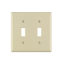 Leviton Ivory 2 gang Nylon Toggle Wall Plate 1 pk