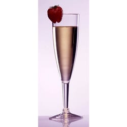 Prodyne Prima 6 oz Clear Acrylic Champagne Flutes