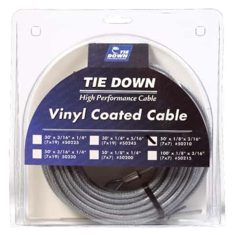 Tie Down Engineering Vinyl Coated Galvanized Steel 1/8 in. D X 50