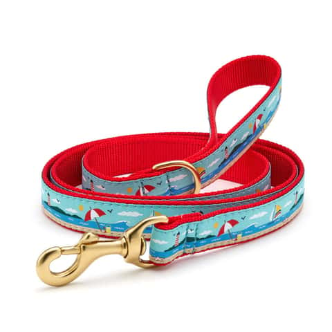 Up Country Blue Red Coastal Nylon Dog Leash