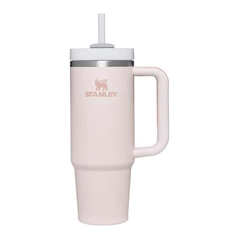 Triple Insulated Stainless Steel Tumbler 30 oz Coffee Travel Mug with Handle ALBOR Color: Pink