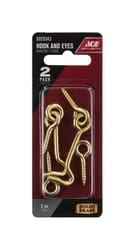 Ace Small Polished Brass Green Brass 2 in. L Hook and Eye 1 pk