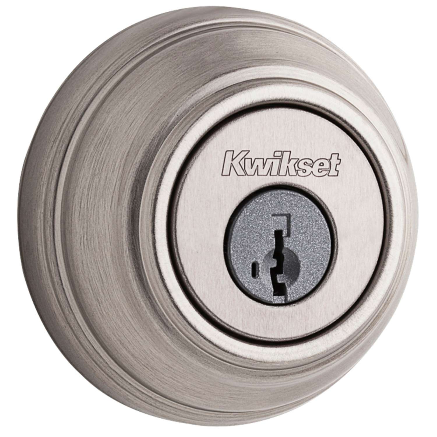 Kwikset SmartKey Satin Nickel Metal Deadbolt Ace Hardware