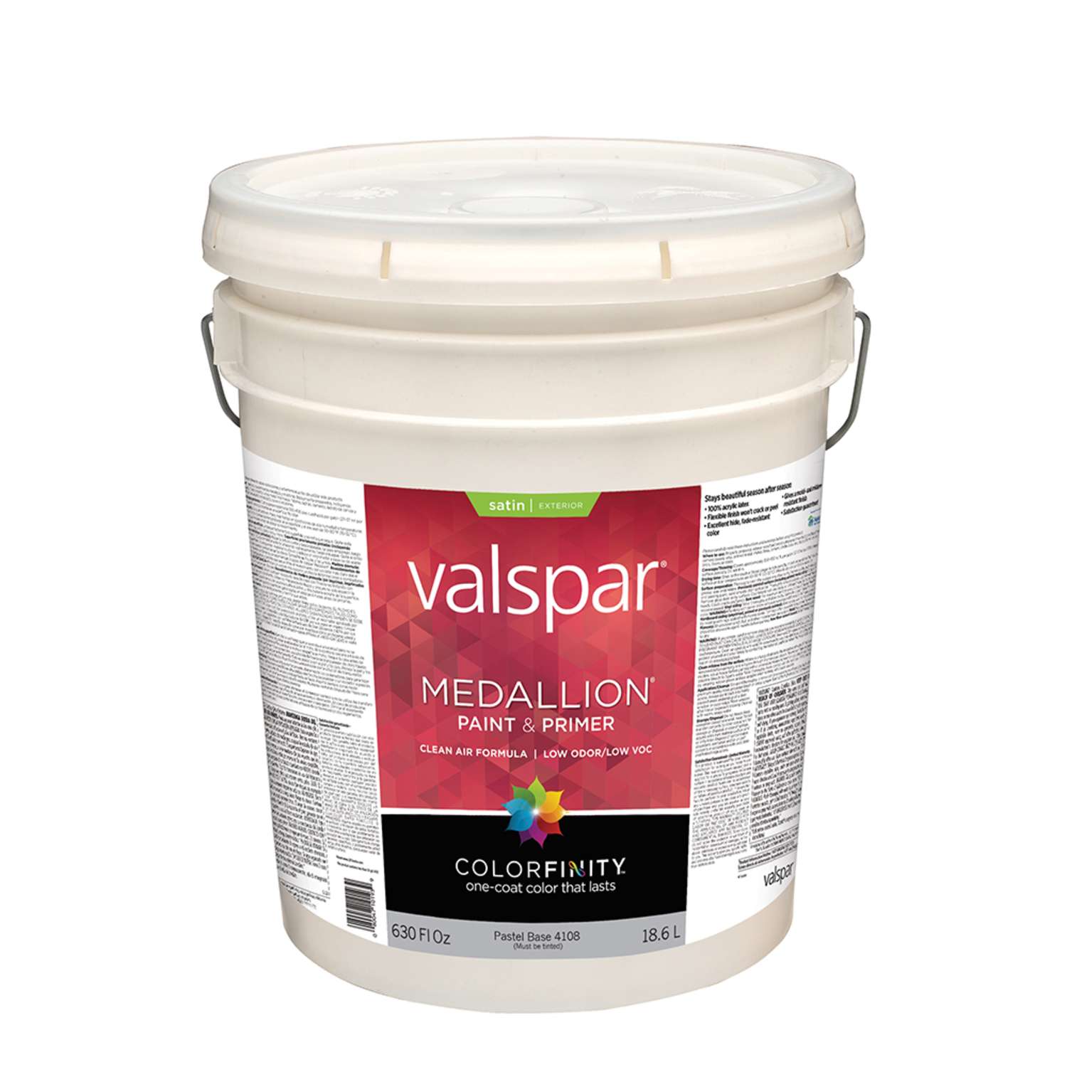 Valspar Medallion Satin Tintable Pastel Base Paint Exterior 5 gal - Ace ...