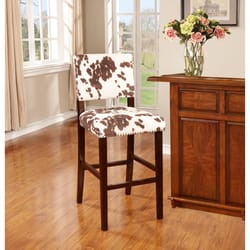 Linon Home Decor Brown Polyester Barstool 30 in.