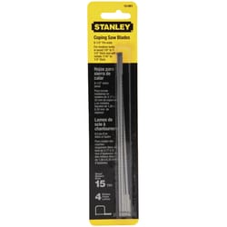 Stanley 6-1/2 in. Steel Coping Saw Blade 15 TPI 4 pk