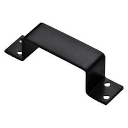 National Hardware 1.5 in. L Gloss Black Hot Rolled Steel Closed Bar Holder 1 pk