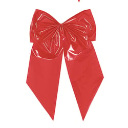 Holiday Trims Red 2 Loop Christmas Bow 24 in.