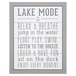 Pavilion We People 15 in. H X 12 in. L Distressed Gray MDF Wall Sign